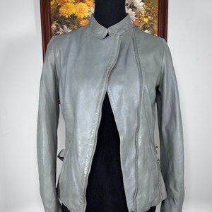 Danier Gray Leather Jacket